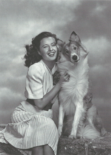Barbara Stanwyck y Lassie, 1944